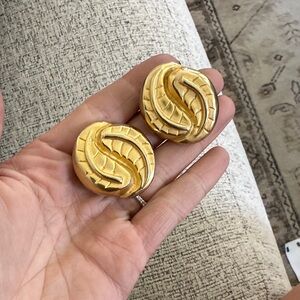 Gold Leaf Clip-On Earrings